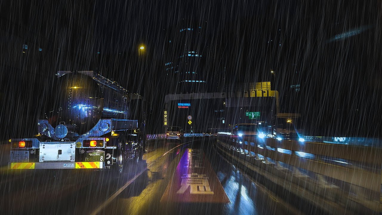 ☔️Driving in the rain, Tokyo Expressway😴for #Sleep #Work #Study