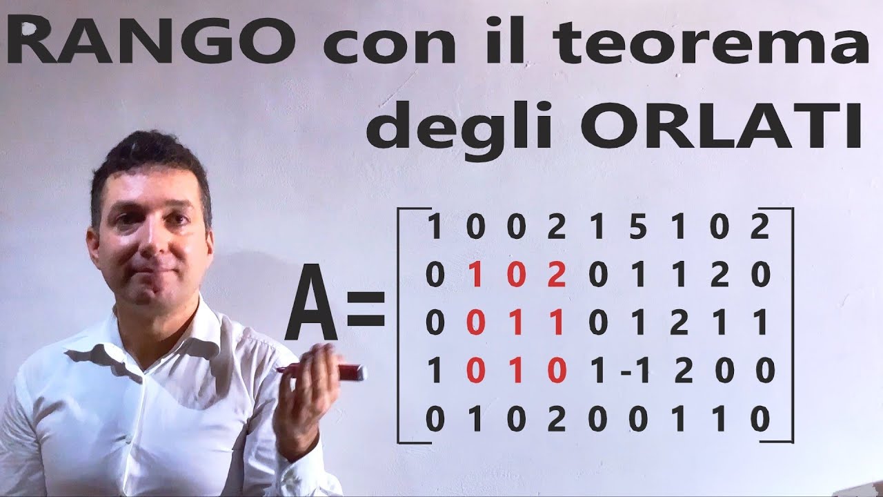 Rango con il metodo degli orlati - Kronecker