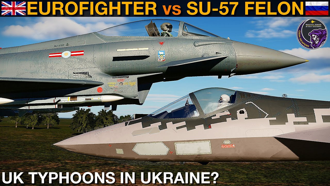 Поставленный Великобританией истребитель Eurofighter Typhoon против Су-57 Felon: ракетный бой на ...