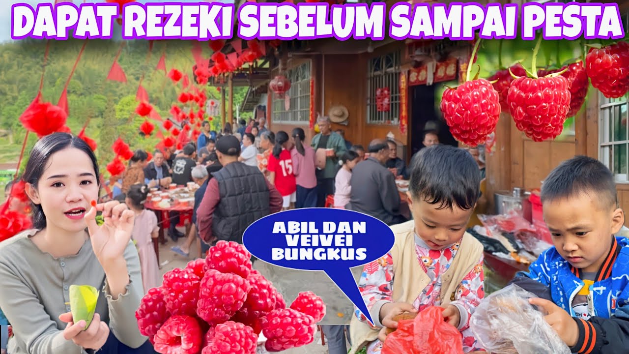 MENGHADIRI PESTA SYUKURAN DIDESA TERPENCIL SEBELAH, DIJALAN KETEMU BUAH RASBERRY LANGSUNG PANEN