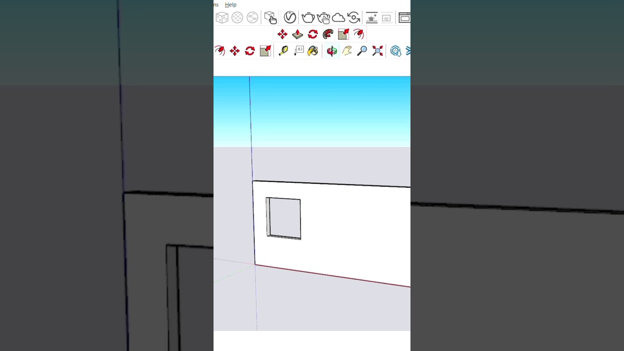 How to Cut Window Section In sketchup #sketchup #architecture #architecture Like🫶🏻Subscribe Share❤️