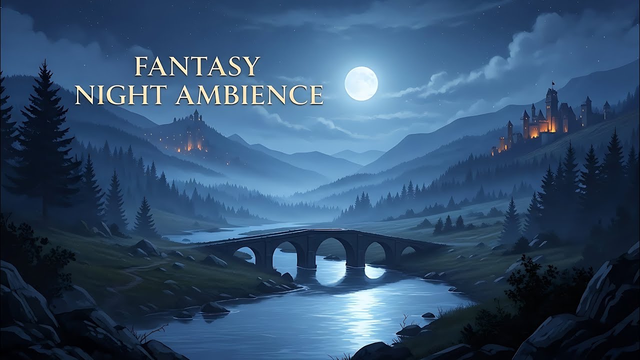 Fantasy Night Ambience 🌙 Relaxing Loop Music for Sleep, Study & Focus (3 Hours)