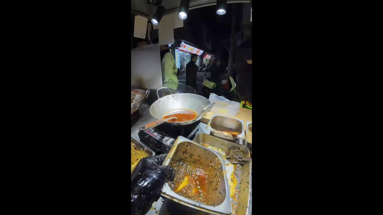 POV Chinese Street Food | Frying Duck Leg & Mixing Perilla | Natural Audio