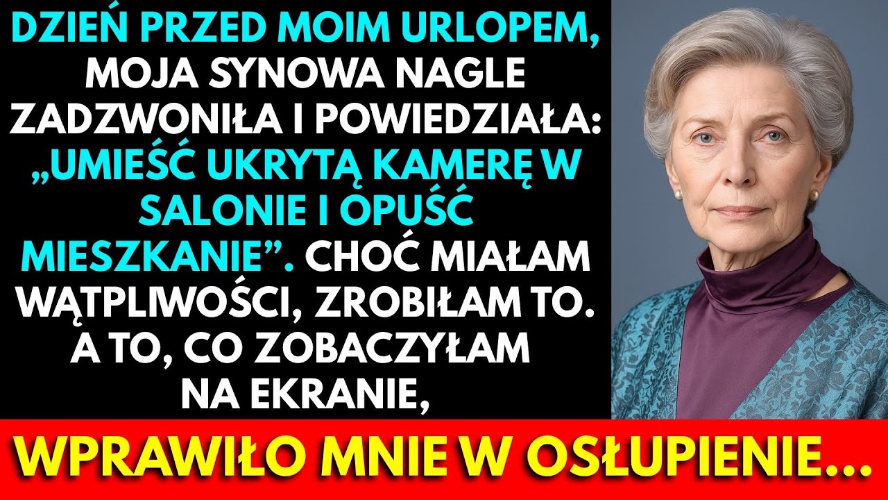 „Załóż Ukrytą Kamerę W Salonie I Wyjdź Z Mieszkania”, Powiedziała Moja Synowa — I Gdy…