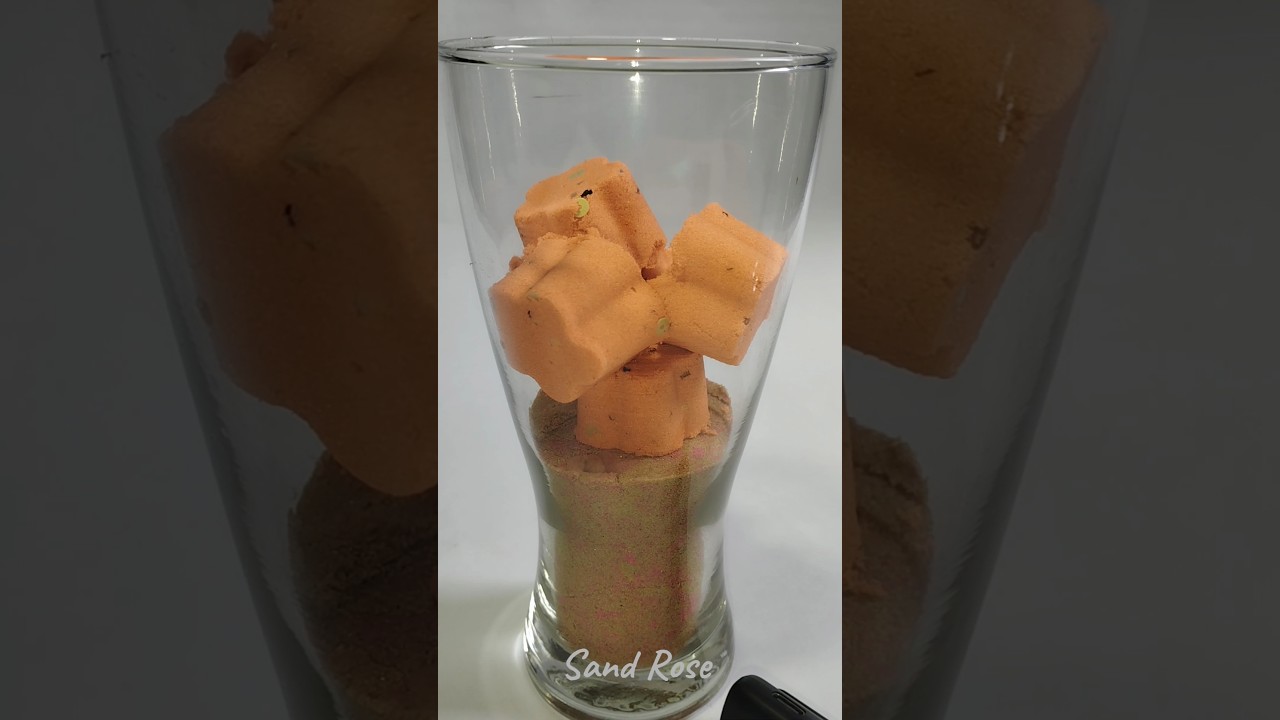 dropping and crushing  rainbow sand ASMR, ❤️very satisfying 