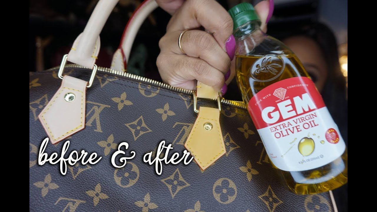 Мгновенное старение/патирование ваших сумок Louis Vuitton с помощью оливкового масла