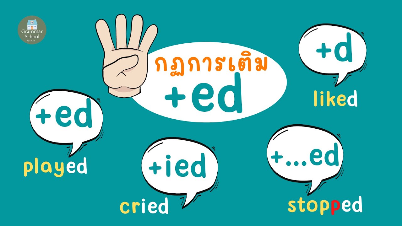 4 กฏการเติม ed ที่คำกริยา ให้เป็นรูปอดีต (Past Tenses)