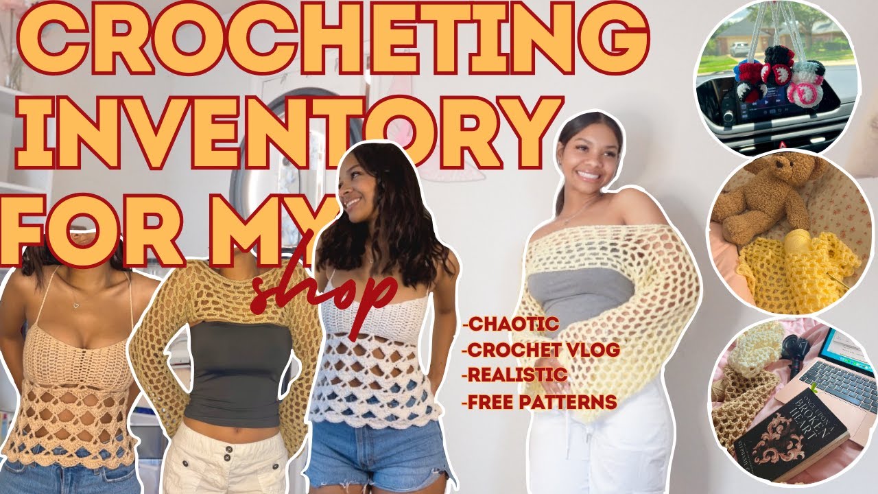 crocheting inventory for my small business | pt. 1 | crochet vlog