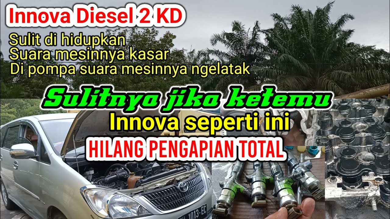Innova diesel sulit di hidupkan, kalau di pompa mesin ngelatak kurang bertenaga | seperti ini..