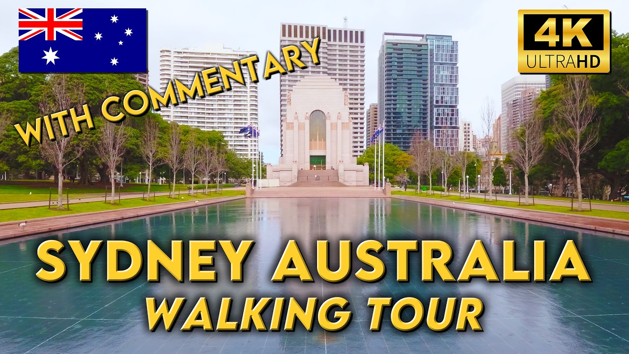 WALKING AROUND DOWNTOWN SYDNEY AUSTRALIA | With Commentary | 4K UHD Video Walk
