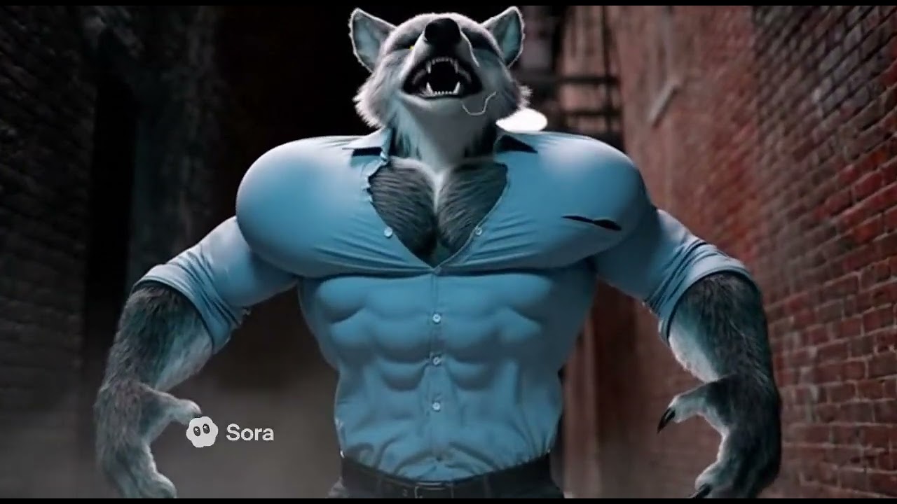 wolf muscle growth transformation #muscle #musclegrowth #furry #anthro #animation