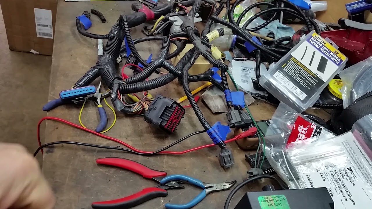 7.3 Build: Working the engine wiring harness (Part 1)