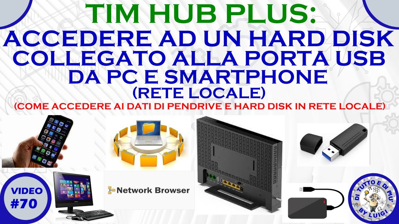 #70 - TIM HUB PLUS:Accedere ad un Hard disk collegato alla porta USB da PC e Smartphone -Rete locale