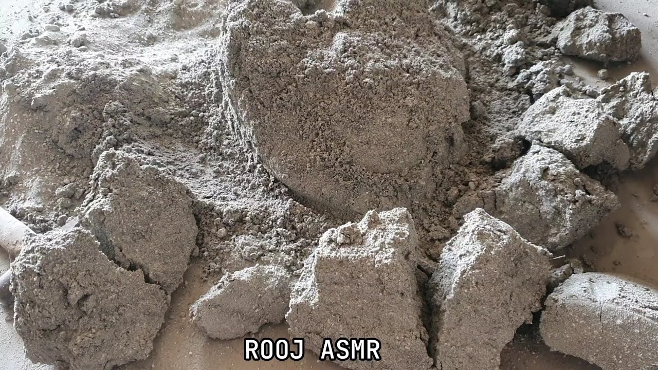 ASMR ♡ Grainy Sand Cement Chunks Dry & Water Crumbles🤍 Satisfying Pasteplay ▫️Satisfying video