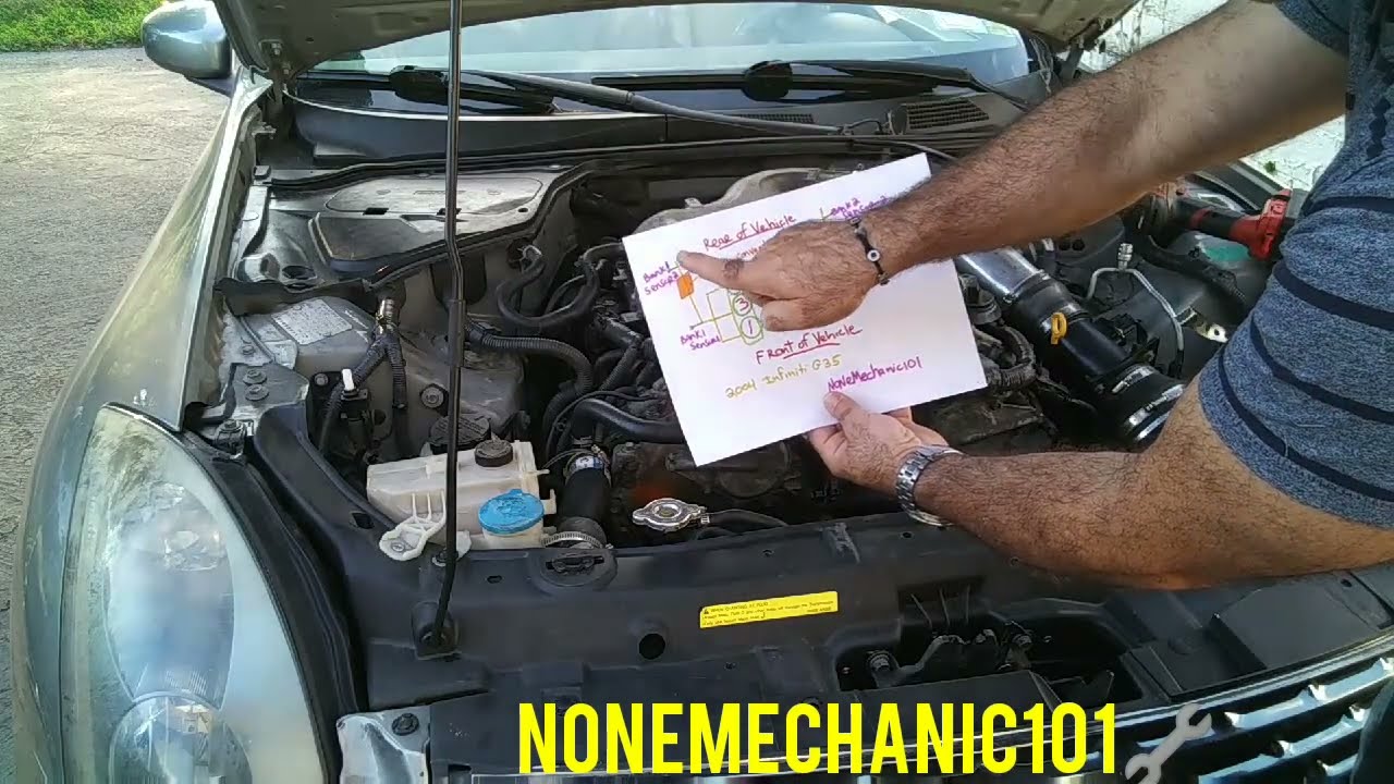 Infiniti G35: Bank 1 Sensor 1, Bank 2 Sensor 2 Location