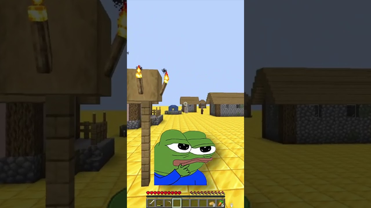 Minecraft, aber der BODEN besteht aus GOLDBL&Ouml;CKEN! #minecraft #maikeagle #challenge