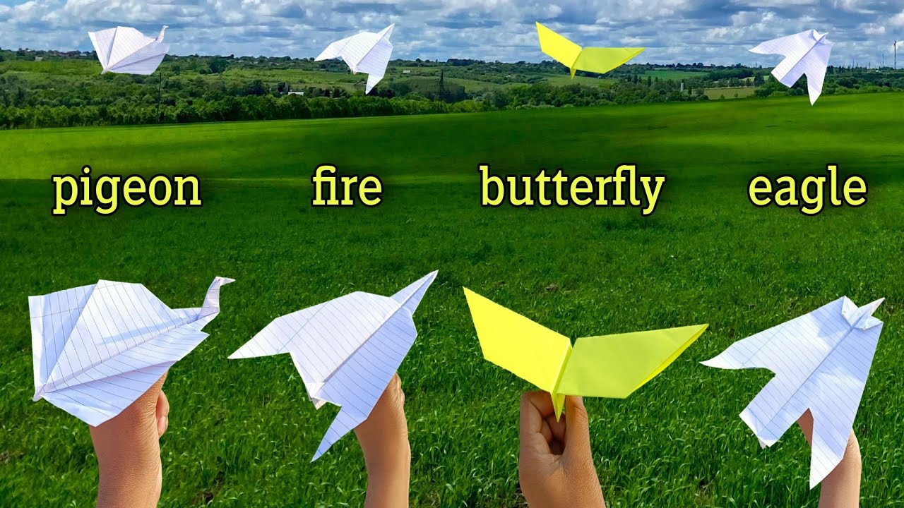 best 4 flying helicopter plane, best origami flying plane, pigeon, fire, butterfly, eagle,flying all