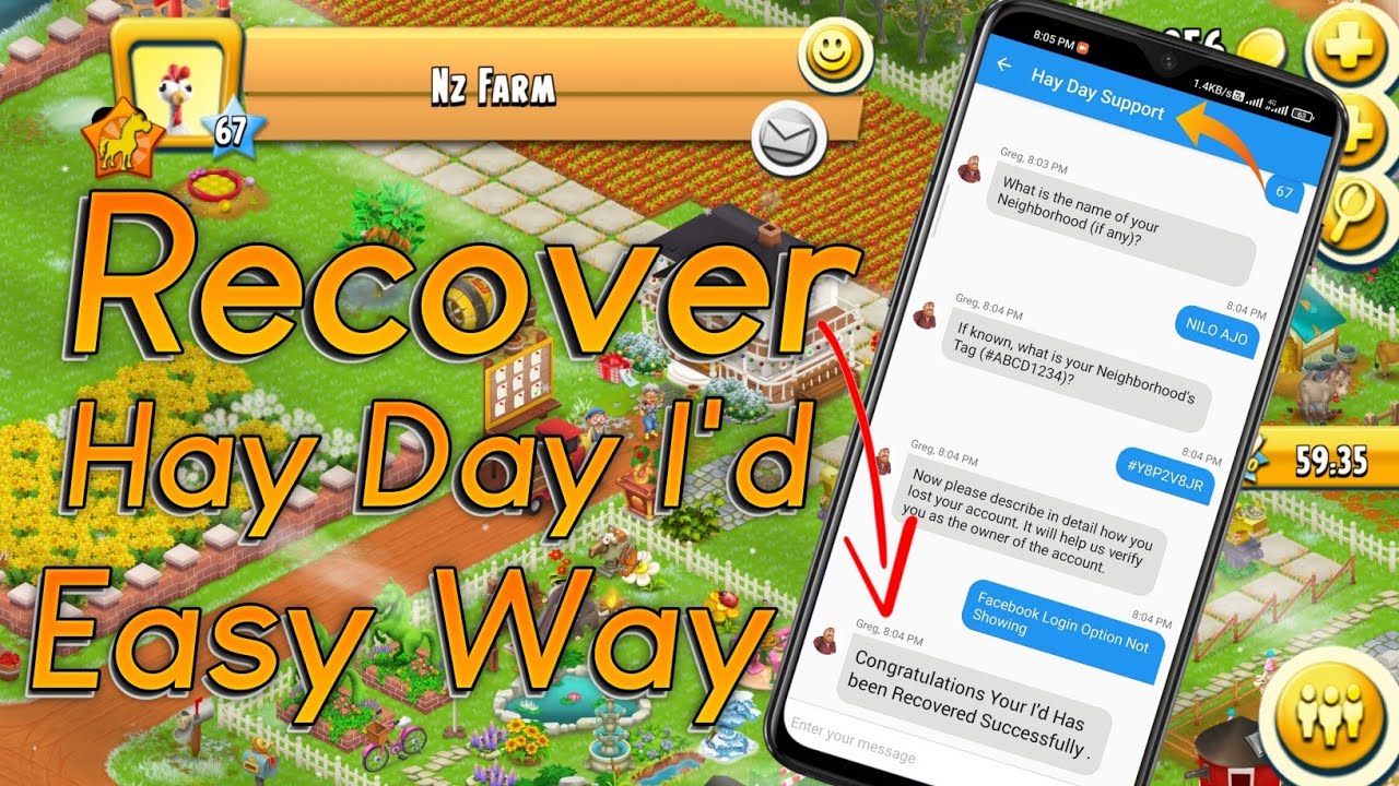 How To Recover Hay Day I'd | Supercell | Hay Day Login Problem Solve