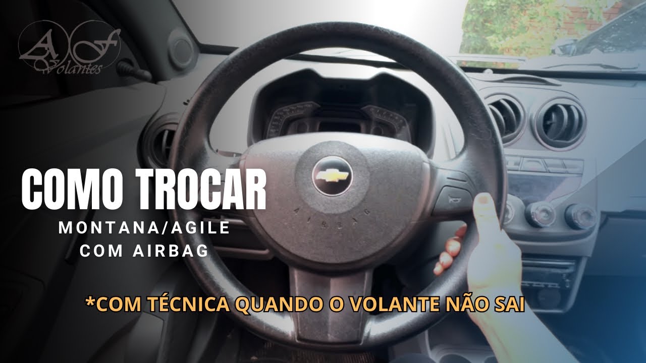 COMO TROCAR VOLANTE AGILE MONTANA COM AIRBAG 2011 a 2014 (volante tava difícil de sair)
