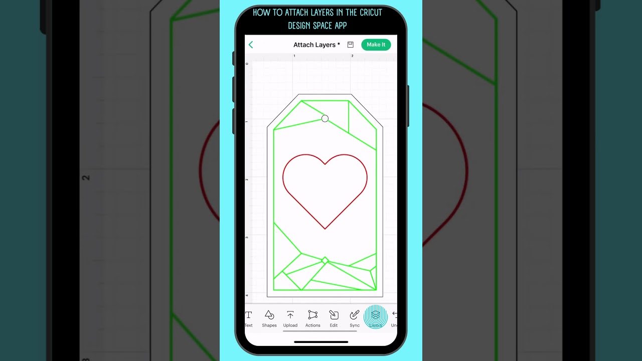 How to hold things together in Cricut Design Space using 'Attach Layers' #shorts #cricutbeginner