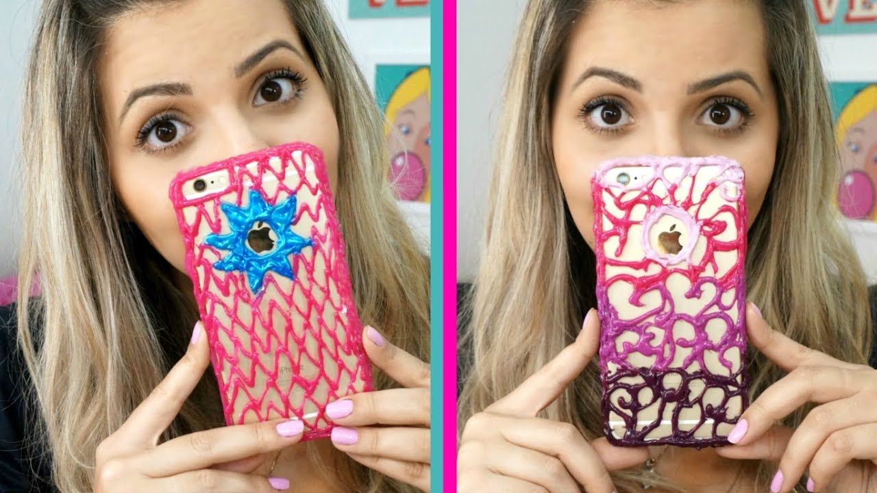 DIY: CAPINHA DE CELULAR FEITA DE COLA QUENTE #VEDA13