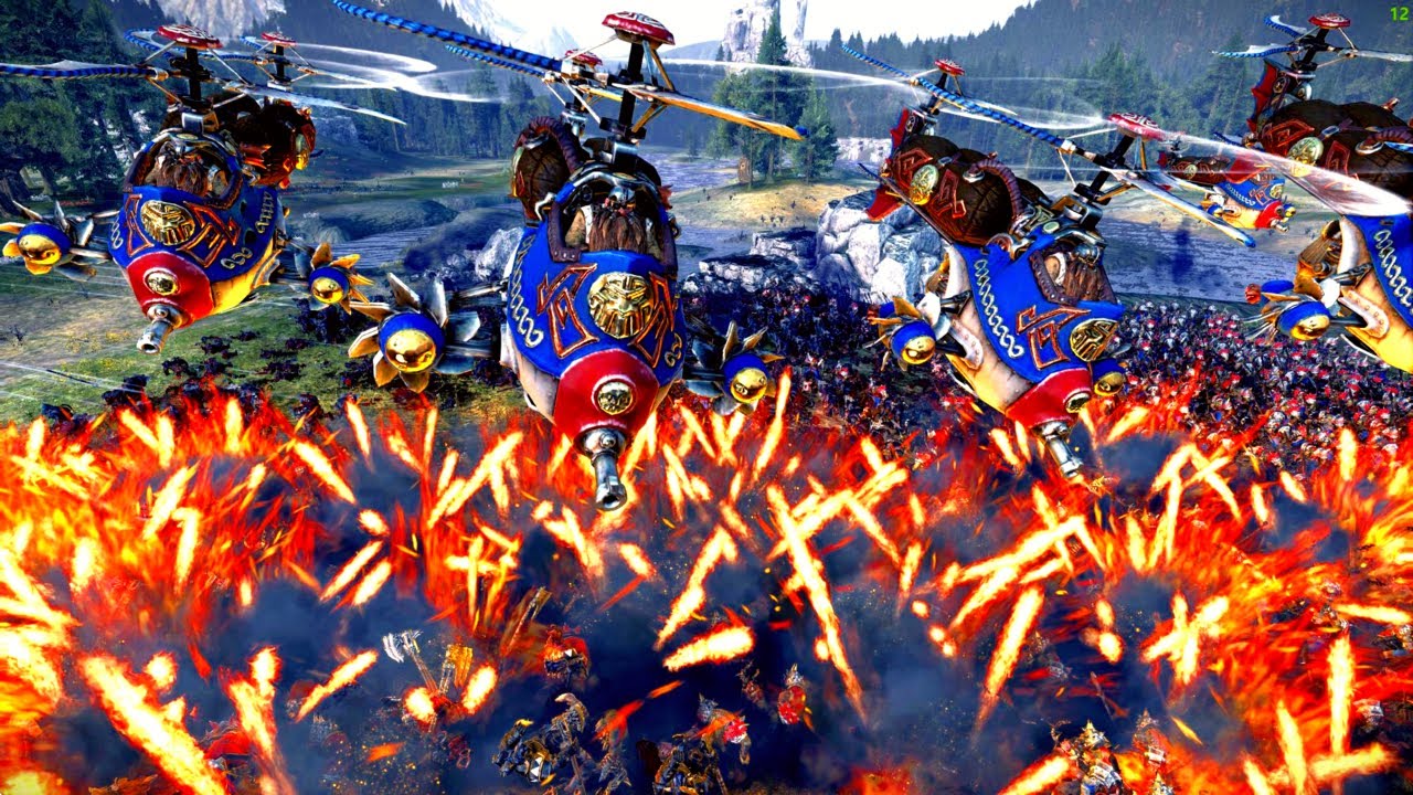 Total War WARHAMMER 2 - THE EMPIRE + DWARFS vs GREENSKINS | FIRESupport | 4K