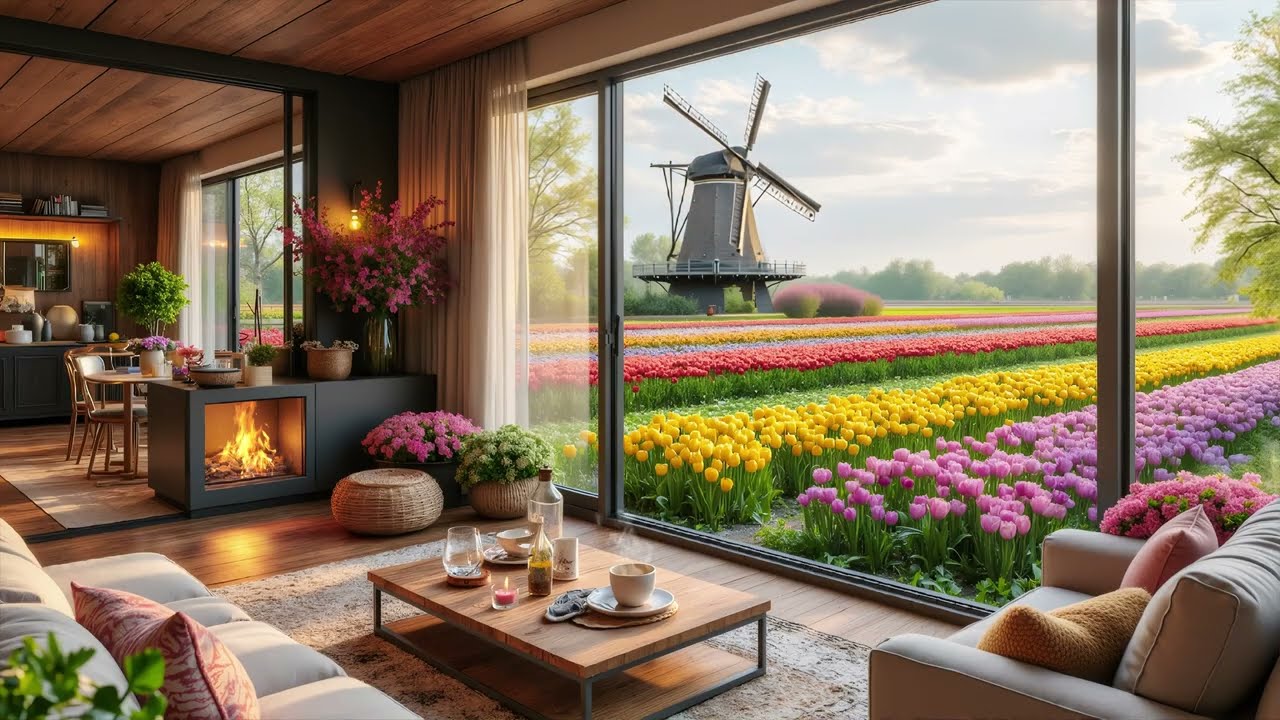 Springtime Jazz in Netherlands☕Gentle Jazz & Relaxing Music for Reading & Deep Focus