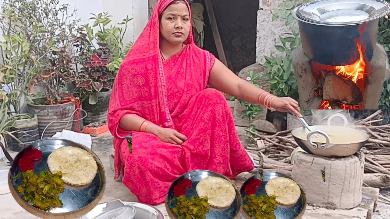 💁सुबह-सुबह मिट्टी के चूल्हे पर बनाया देसी खाना ll village life routine