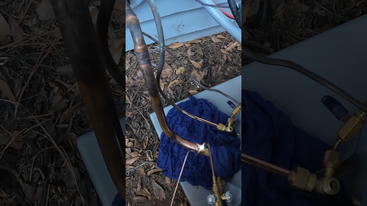 Low Pressure Nitrogen in HVAC #brazing #nitrogen #hvac #hvactechnician