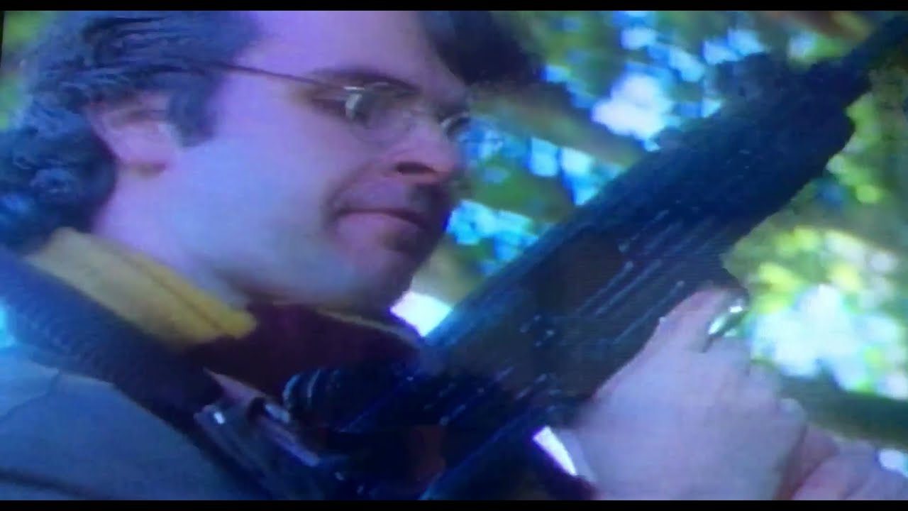 Bad Taste Derek pretends to shoot an alien
