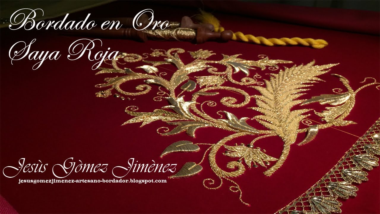 Bordado en oro - Saya Roja