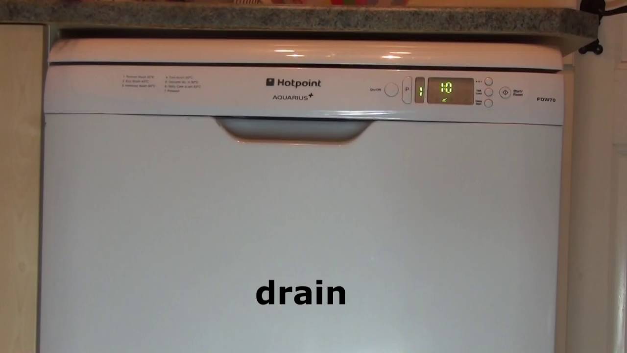 Hotpoint Aquaius + FDW70 Dishwasher : Normal 55'c
