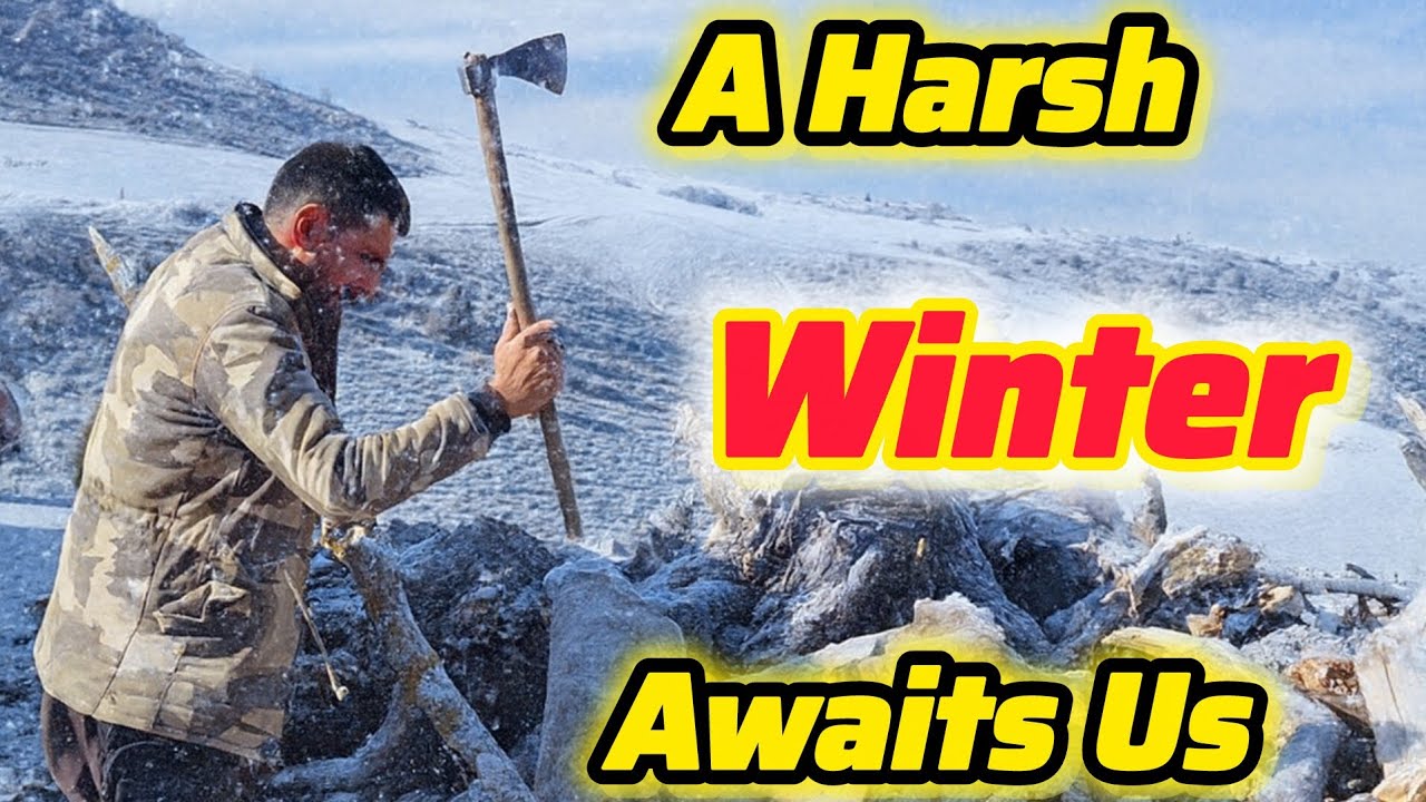 🏔️ Preparing for a Harsh Mountain Winter: Shepherds Build a Warm Indoor Water Storage
