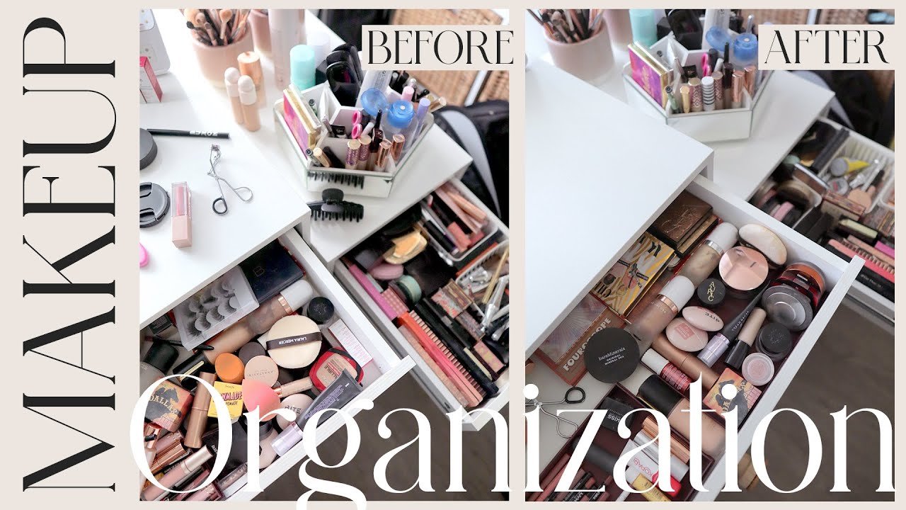 Makeup Declutter + Organize with Me 2021