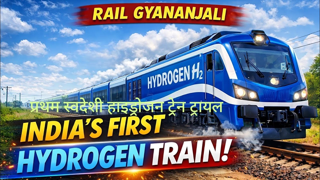 🚄 First Hydrogen Train Trial in India | भारत की पहली हाइड्रोजन ट्रेन का ट्रायल