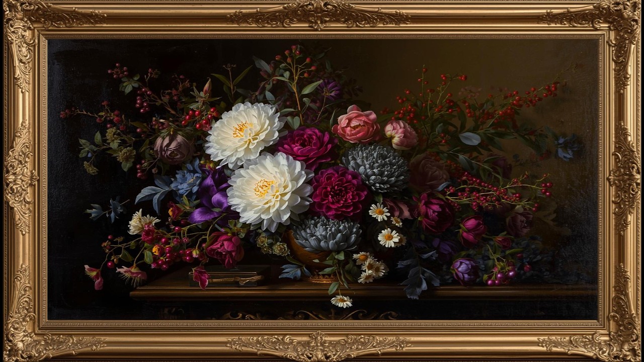 Vintage Softly Radiant Mood Wallpaper Background | Ultra HD 4K | Framed Original Digital Art