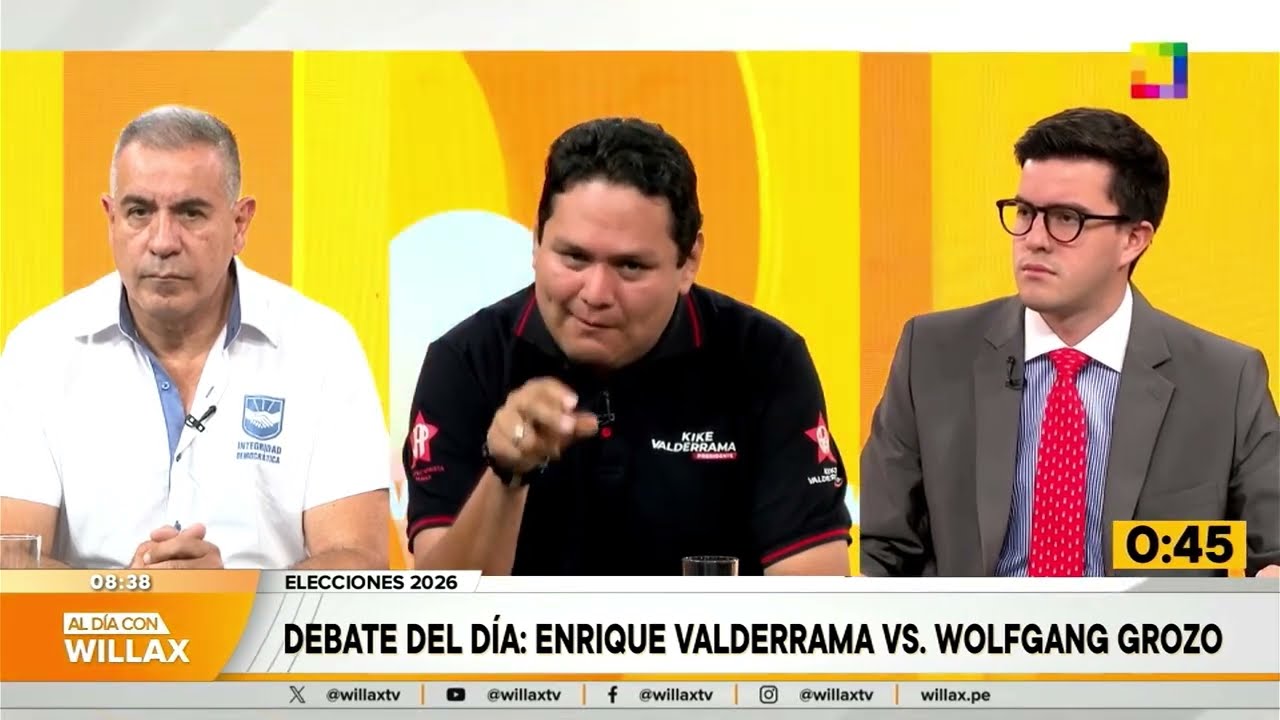 Debate en AL DÍA CON WILLAX: Wolfgang Grozo vs Enrique Valderrama