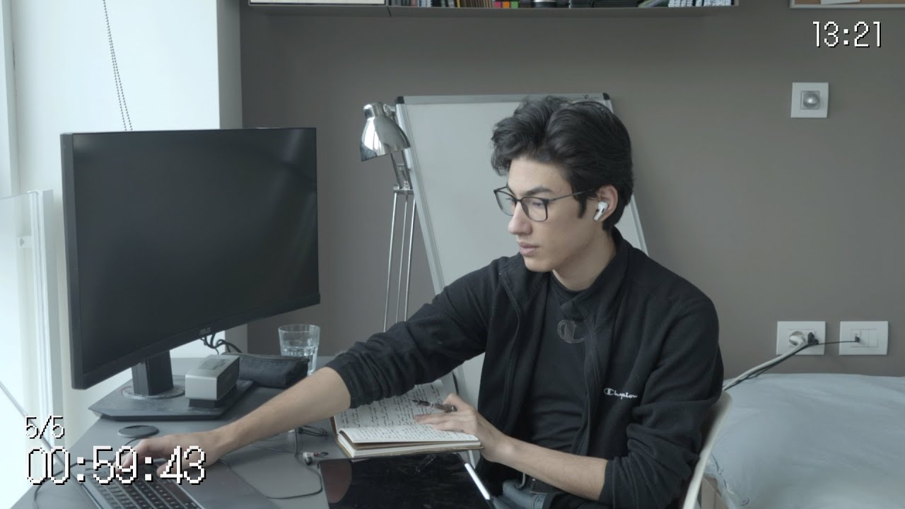 study with me live pomodoro 60/10 | fireplace sounds
