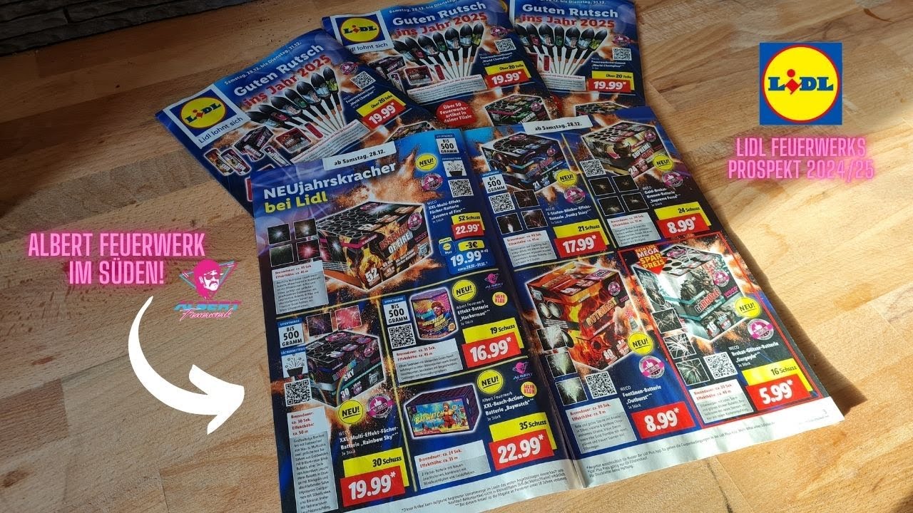 #lidl #Feuerwerks #Prospekt 2024/25 mit Albert Feuerwerk im Süden! Prospekt in Papierform
