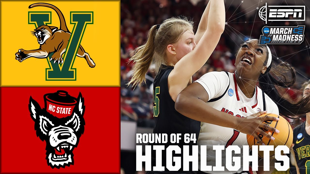 Round of 64: Vermont vs. NC State | Women's NCAA Tournament | Full Game Highlights