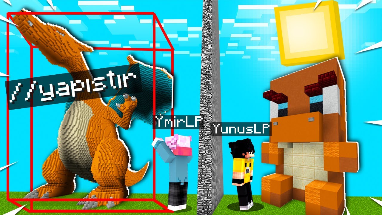 Minecraft'ta Kardeşimi Yapı Kapışmasında HİLE İle Trolledim!!