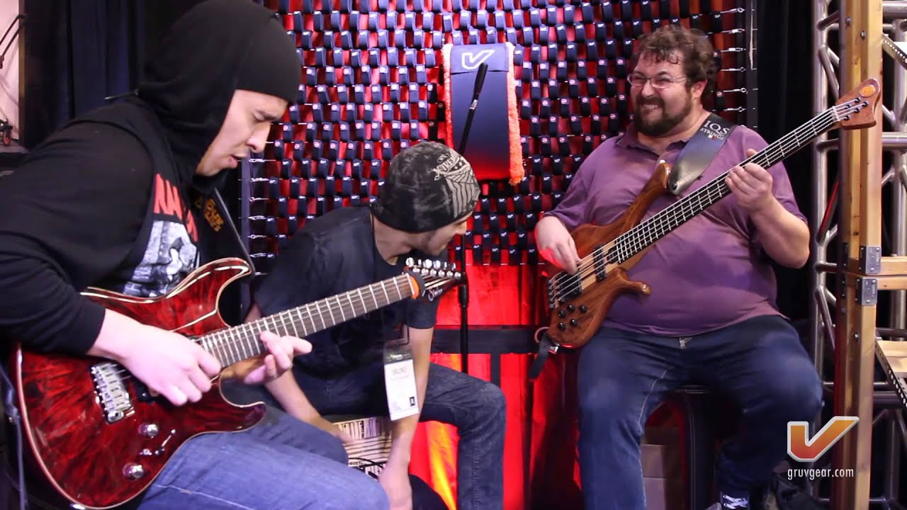 Leonardo Guzman, Bruno Valverde & Federico Malaman LIVE at the Gruv Gear NAMM 2014 booth - Part 1