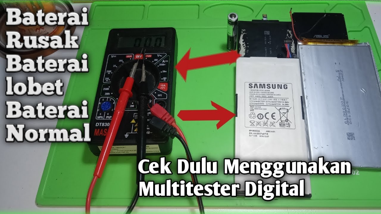 Cara Mengecek Baterai Hp Menggunakan Multitester Digital ll Teknisi Pemula