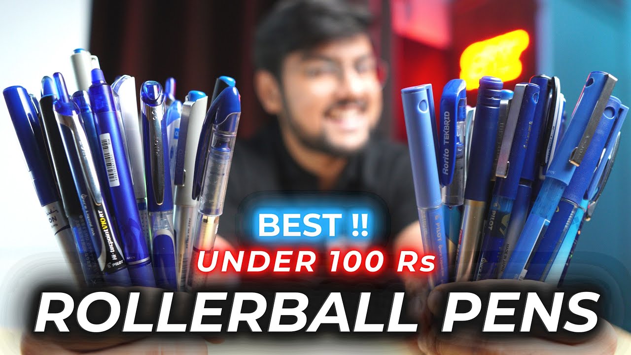 Best Rollerball Pens Under 100 Rs in India -30+ Pens Compared | Mega Stationery Haul 🔥🔥🔥
