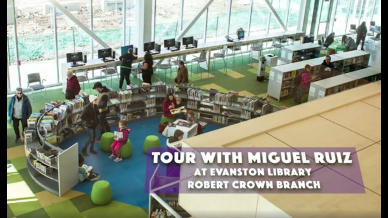 Robert Crown Library Tour with Librarian Miguel Ruiz (En ingles y español)