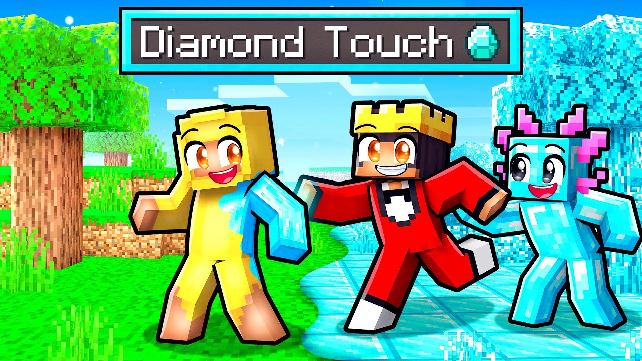 Minecraft BUT What You Touch TURNS TO DIAMOND!