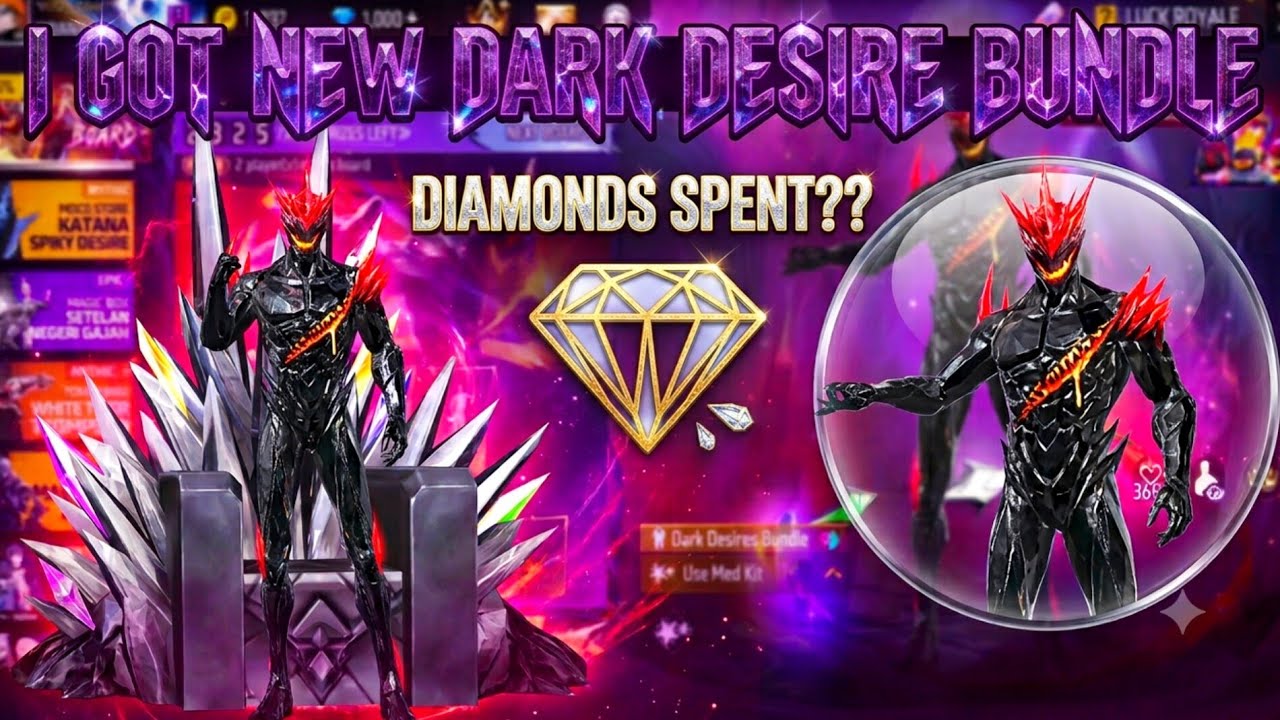 New Rush Board Event Spin - Got Dark Desire Bundle in Free Fire Indonesia Server 🇮🇩