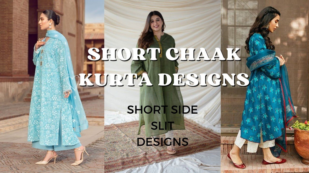 Short chaak kurti design ideas /Latest side chak designs 2024 / loose kurta designs with short slit