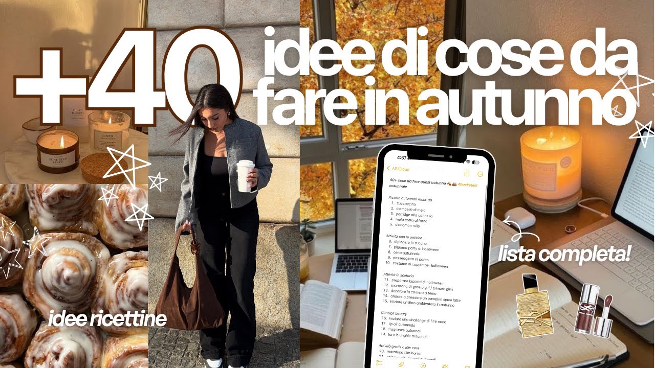 BUCKETLIST AUTUNNALE 🤎🌟 40 cose da fare per romanticizzare l’autunno