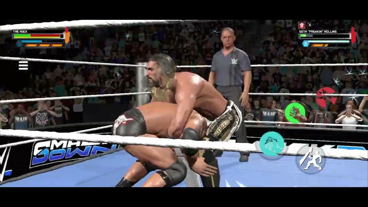 Tha Rock vs SethRolleins WrestleMania Full Match 